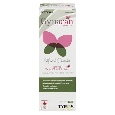 GYNACAN VAGINAL CAPSULES 30CT, Relieves Yeast Infection!