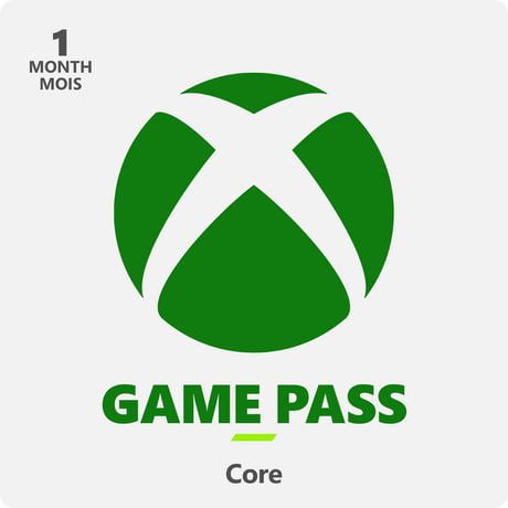 Xbox Game Pass Core - 1 Month 11.99 Carte Cadeau  (Code Numérique)