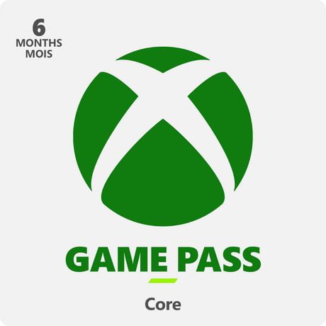Xbox Game Pass Core - 6 Month 44.99 Carte Cadeau (Code Numérique)