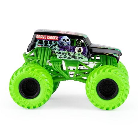 Monster Jam, Grave Digger 1:64 Scale Die-Cast Vehicle - Nitro Neon ...