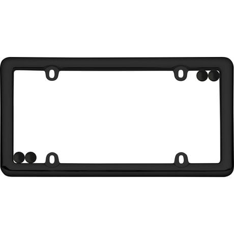 Cruiser Accessories, cadre nouveau noir avec bouchons pour plaque d’immatriculation Adapte 15x30cm Licence Plaque