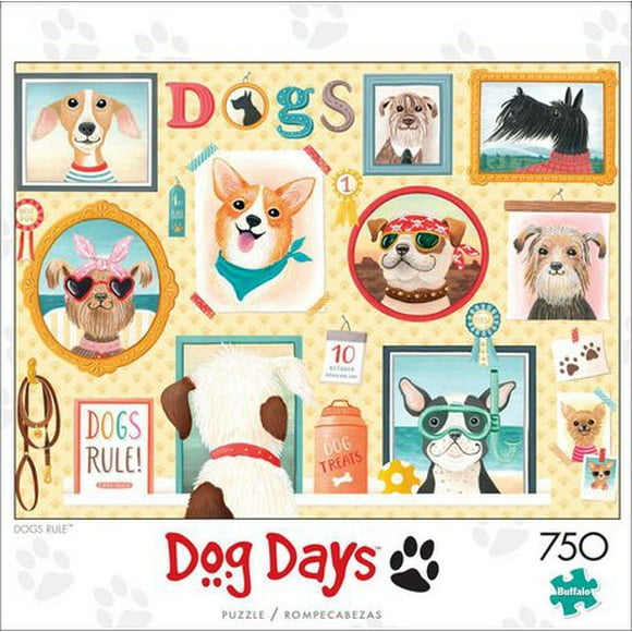 Buffalo Games - Le puzzle Dog Days - Dogs Rule - en 750 pièces