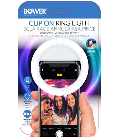 Bower Clip-On Selfie LED Ring Light