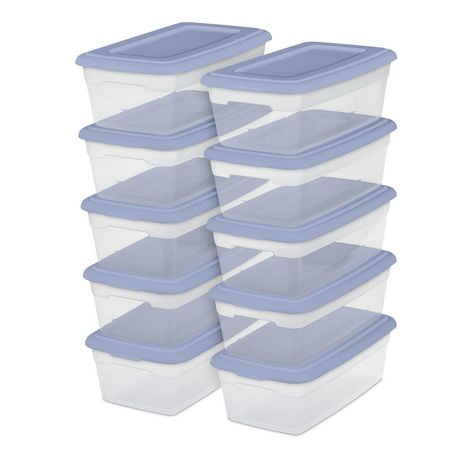 Sterilite Set Of (10) 5.7L Boxes-Blue - Walmart.ca