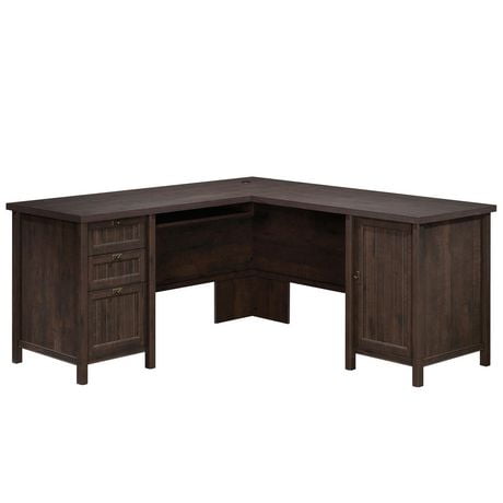 Sauder Costa L-Shaped Desk, Coffee Oak, 422982