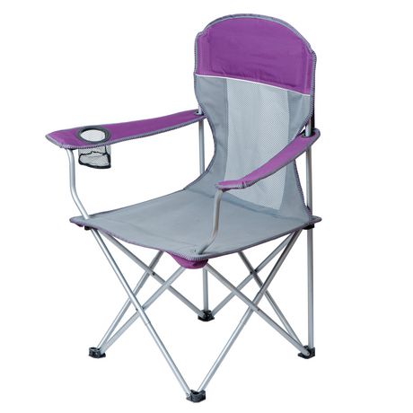 Ozark Trail Basic Maille Pliant Camp Chaise avec porte-gobelet bleu 