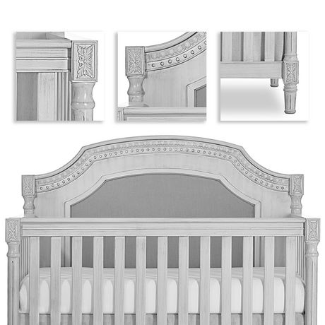 evolur julienne crib antique grey mist