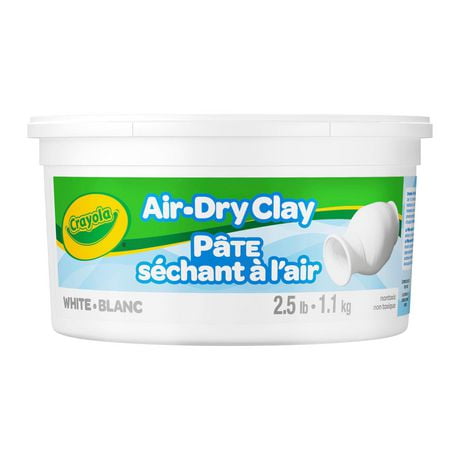 Crayola Air-Dry Clay, White, Dries to a hard solid - no kiln needed