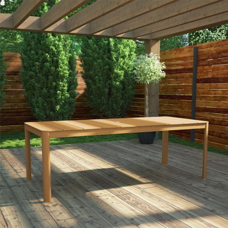 Cosco Outdoor Furniture 88 Extra Large Patio Dining Table Aluminum And Synthetic Wood Tan Canada Cosco Outdoor Furniture 88 Extra, Large Outdoor Furniture