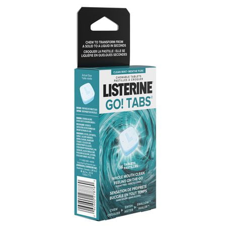 Listerine GO! Tabs Chewable Mint 16 Tablets | Walmart Canada