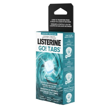 Listerine GO! Tabs Chewable Mint 16 Tablets | Walmart Canada