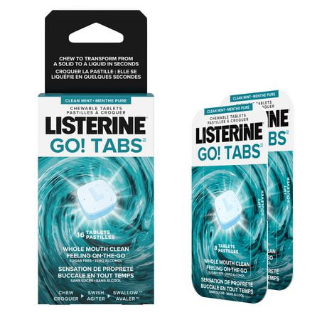 Listerine GO! Tabs Chewable Mint 16 Tablets - Walmart.ca