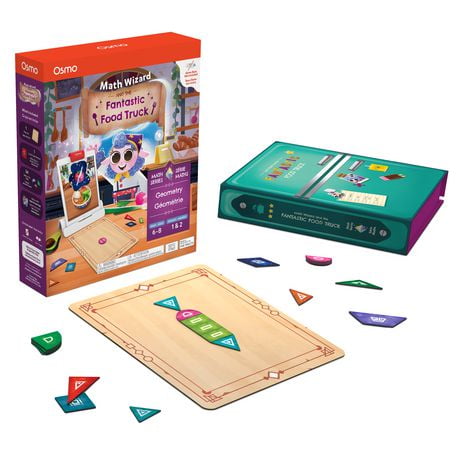 Osmo – Math Wizard et The Fantastic Food Truck Co. Games iPad & Fire Tablet – 6-8 ans/Grades 1-2 – Learn Geometry – Curriculum-Inspired – STEM Toy (Base requise)