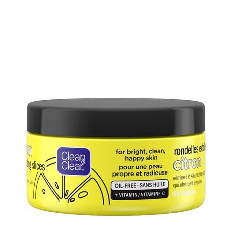 lemon clean clear face cleansing pads exfoliating vitamin