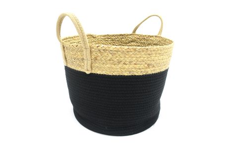 hometrends Water Hyacinth/ Cotton Rope Basket | Walmart Canada