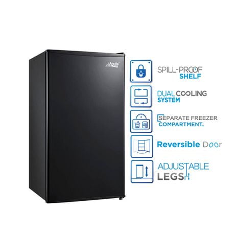 Arctic King 3.3 Cu ft Single Door Mini Fridge, Black, E-star | Walmart ...