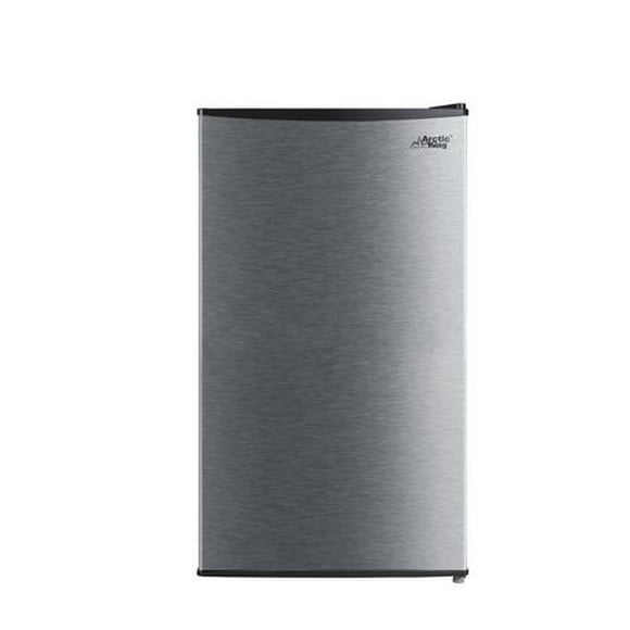 Arctic king Mini-réfrigérateur à Porte Simple de 3,3 Pi³, E-star, Aspect Acier Inoxydable
