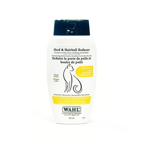 Shampooing pour réduire la perte de poils et boules de poils pour chats Wahl - 455ml - Modèle 58377 Réduit la perte de poil