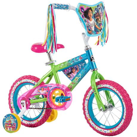 Disney Encanto 12-inch Bike for Girls, Blue/Pink/Green, by Huffy, 3 to 5 years