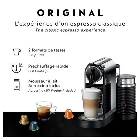Machine à espresso CitiZ&Milk de Nespresso par De'Longhi