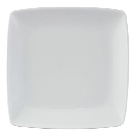 Better Homes&Gardens Porcelain Square-Shaped Salad Plate, White, BHG LODEN SQ SALAD