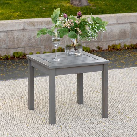 Patio Wood Side Table - Grey Wash | Walmart Canada