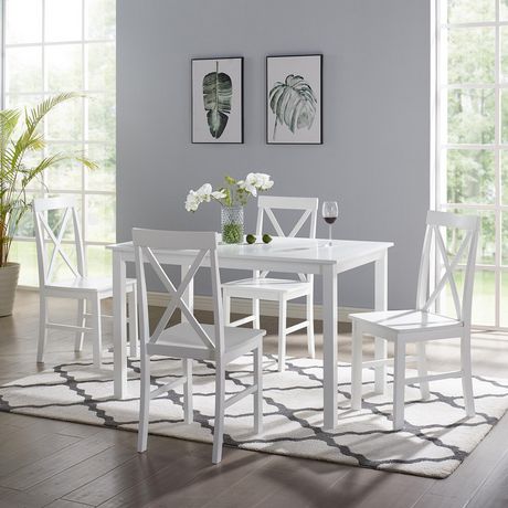 4 Person Modern Farmhouse Dining Table, Modern Farmhouse Dining Chairs Set Of 4