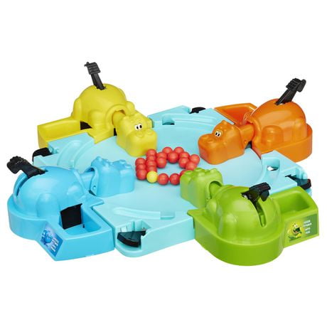 Jeu de plateau Hungry Hungry Hippos, inclut feuille de coloriage et d'activité pour enfants, dès 4 ans, jeu préscolaire pour 2 à 4 joueurs