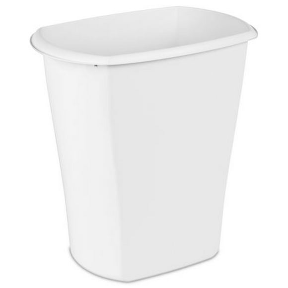 Sterilite 38 Liter Rectangular White Wastebasket, 38 Liter