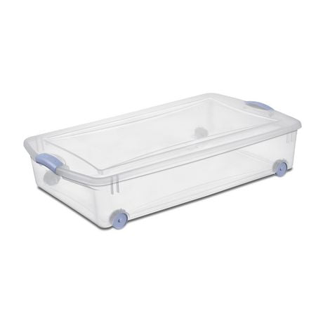 Sterilite 47 Liter Wheeled Underbed Latch Box- Blue - Walmart.ca