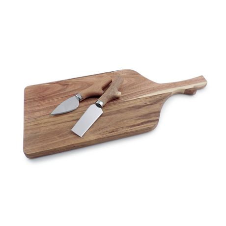 Swissmar Acacia Paddle Board and Cheese Knife Set