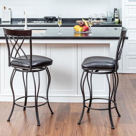 Homycasa 24 Inch Counter Height Bar Stools Set Of 2 360 Degree Swivel   6000206298078 