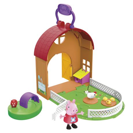 Ages 3 and Up Includes 1 Figure and 4 Accessories Peppa Pig Peppa’s Adventures Peppa’s Petting Farm Playset Preschool Toy 