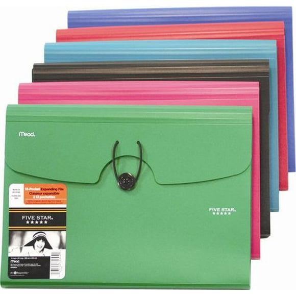Five Star Poly Expanding File, 13 pockets