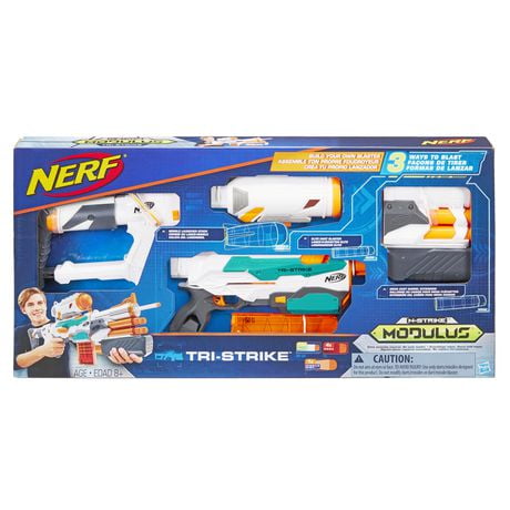 nerf modulus strike tri blaster toy walmart canada hasbro
