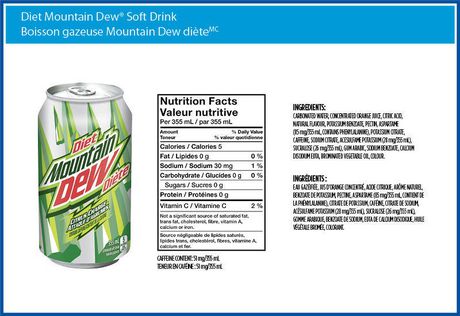 12 oz mountain dew calories