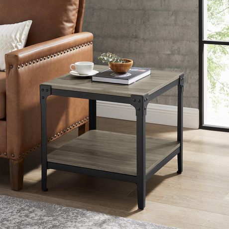 Rustic Farmhouse End Table Set Of 2, Rustic Grey Coffee Table And End Tables