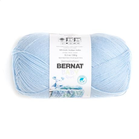 Bernat® Baby Sport™ Yarn, Acrylic #3 DK, 12.3oz/350g, 1256 Yards, Baby yarn with subtle sheen