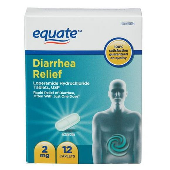 Comprimés Equate pour le soulagement de la diarrhée 12 comprimés