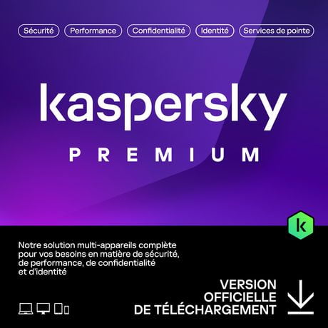 Kaspersky Utilisateurs Premium 3 - Abonnement 1 An [Code Numérique]