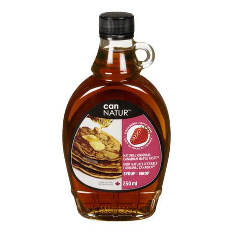 can-Natur Strawberry Maple Taste Syrup, 250 mL