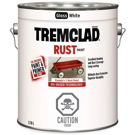 Tremclad Gloss White Rust Paint