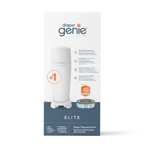 Diaper Genie Elite Pail, With Double Air-Tite® clamps