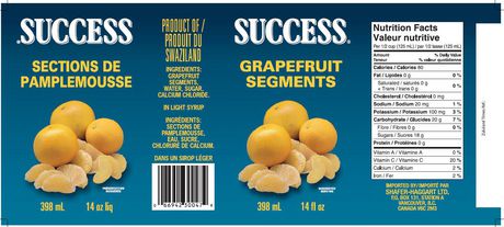 grapefruit calories per section