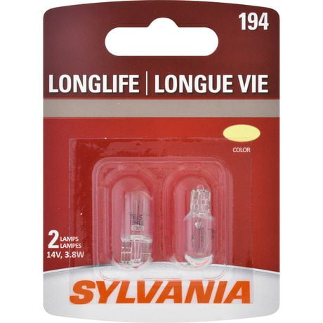 SYLVANIA 194 Long Life Mini Bulbs, Pack of 2, 14 V