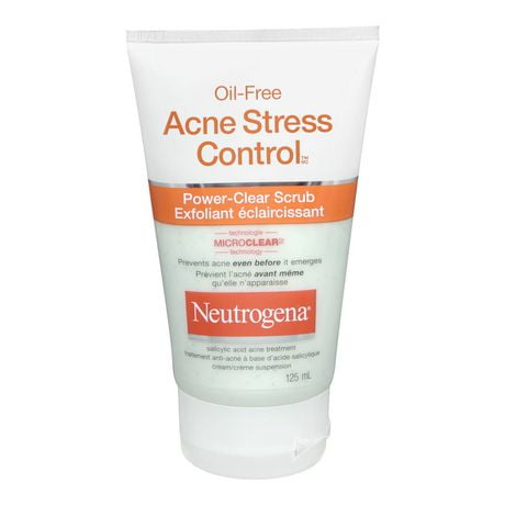 Neutrogena Oil Free Acne Stress Control Power-Clear Scrub with Salicylic Acid, 125 mL