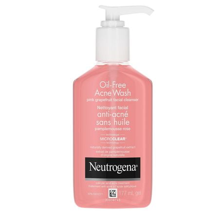 Neutrogena, Oil Free, Acne Face Wash, 177 mL, Pink Grapefruit