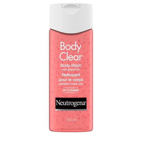 Neutrogena Body Clear Acne Body Wash -  Maximum Strength Salicylic Acid, Vitamin C - Oil Free - Pink Grapefruit Scent - 250ml, 250 mL