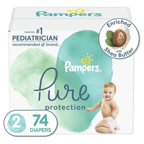 Pampers Pure Protection Diapers, Super Pack, Sizes N-6, 42-82 Count