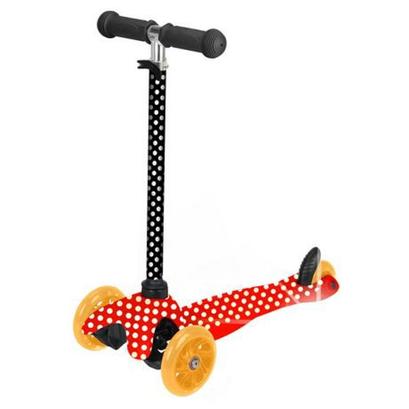 Rugged Racers Mini 3-Wheel Kids Scooter in Red Polka Dot